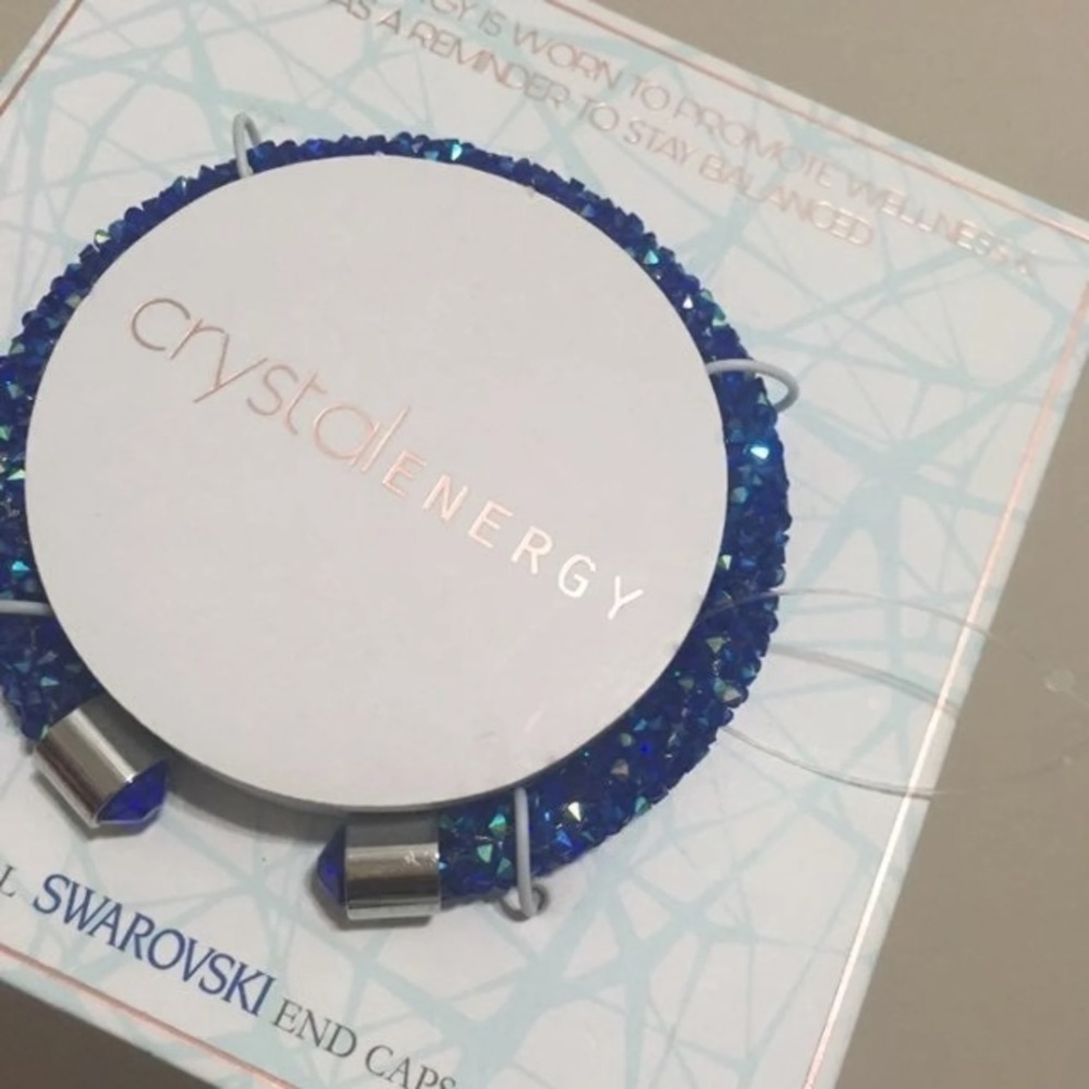 🆕 Swarovski Blue Crystal Energy bracelet!Creates Balance! 💥